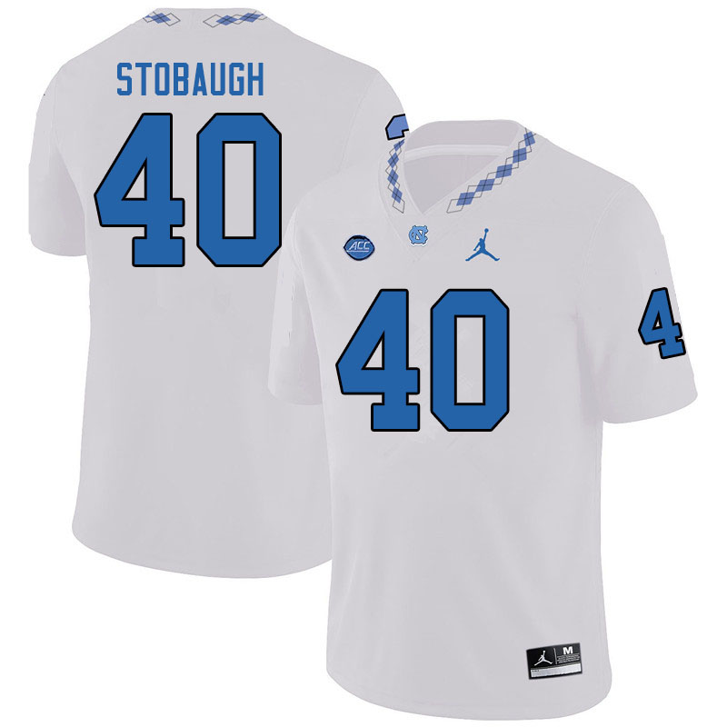 Jordan Brand Men #40 Ben Stobaugh North Carolina Tar Heels College Football Jerseys Sale-White